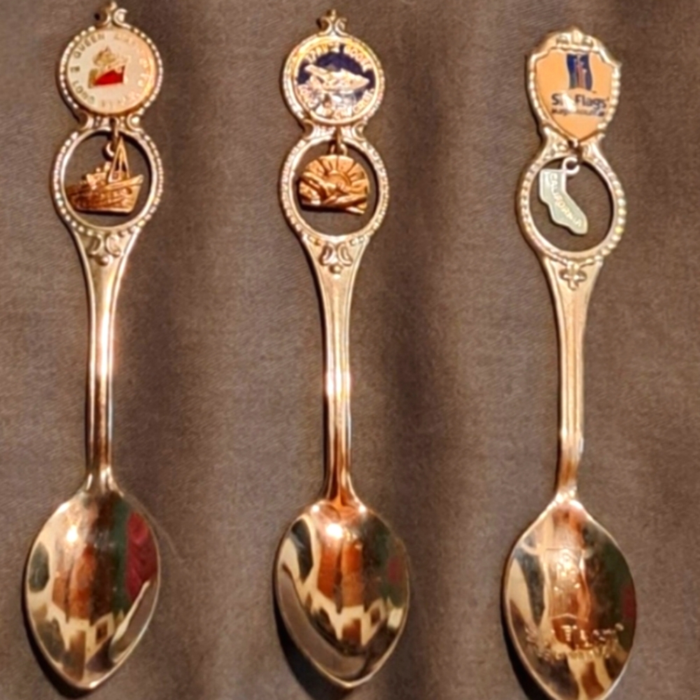 3 Souvenir Spoons